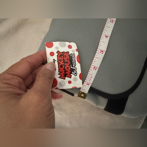 Disney Original Mickey Seaside Racing Vinyl Messenger Bag Gray NWT - Picture 7 of 9